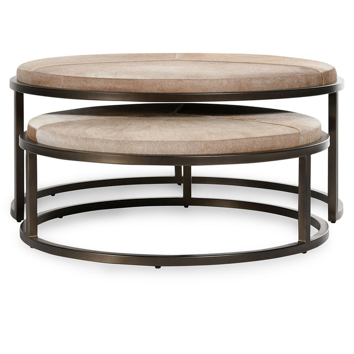 Classic Home Furniture - Hayword Hide Set Of 2 Nesting Coffee Tables Blonde - 51011898 - GreatFurnitureDeal