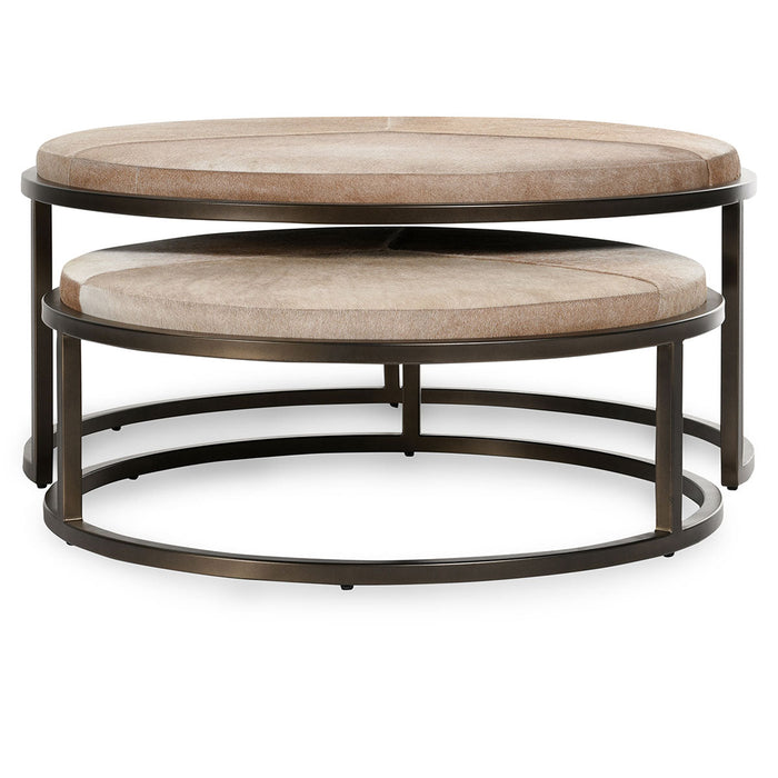 Classic Home - Hayword Hide Set Of 2 Nesting Coffee Tables Blonde - 51011898 - GreatFurnitureDeal