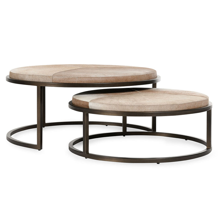 Classic Home - Hayword Hide Set Of 2 Nesting Coffee Tables Blonde - 51011898 - GreatFurnitureDeal