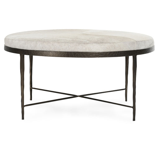 Classic Home - Bose Hide 30" Round Coffee Table Ivory - 51011899 - GreatFurnitureDeal