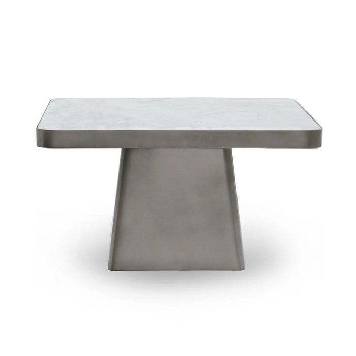 Classic Home - Far 31" Square Coffee Table in White/Slate Gray - 51011909