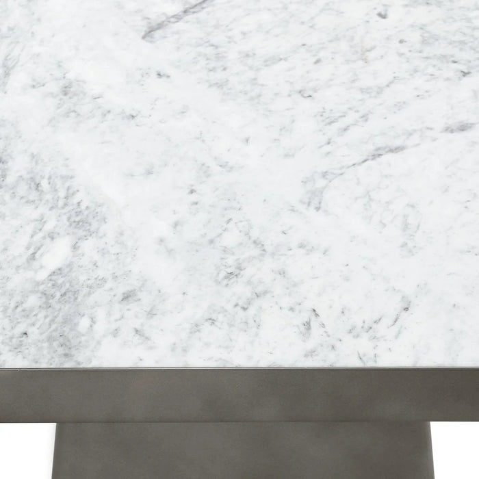Classic Home - Far 31" Square Coffee Table in White/Slate Gray - 51011909