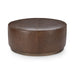 Classic Home - Clair Leather Round Cocktail Coffee Table - 51011967 - GreatFurnitureDeal