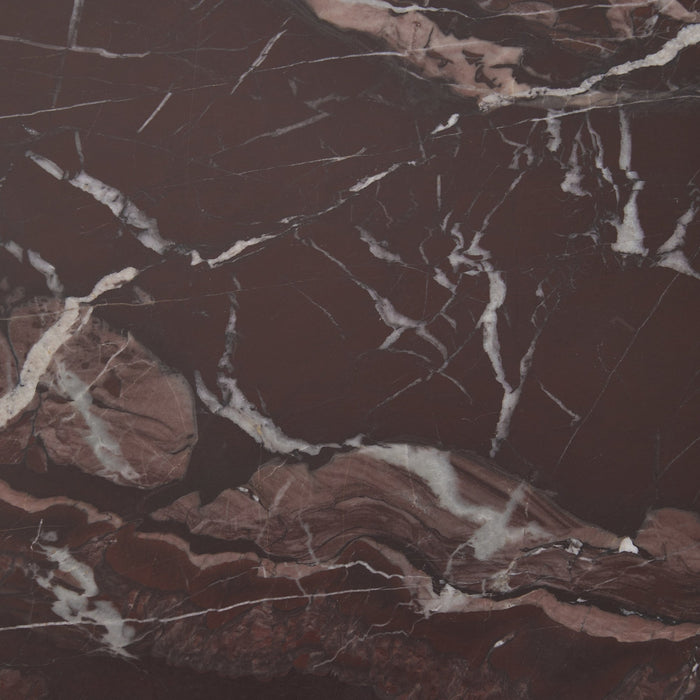 Classic Home - Briley Marble Round Accent Table Small - Merlot - 51012024 - GreatFurnitureDeal