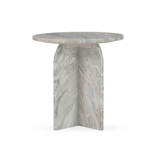 Classic Home - Briley Marble Round Accent Table Small - Rusty Gray - 51012025 - GreatFurnitureDeal