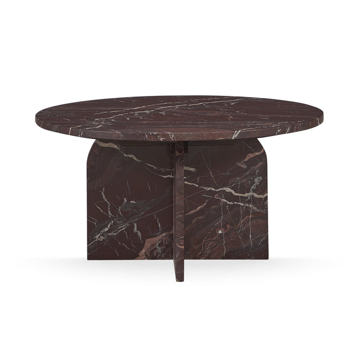 Classic Home - Reilly Marble Round Coffee Table Red - 51012027 - GreatFurnitureDeal