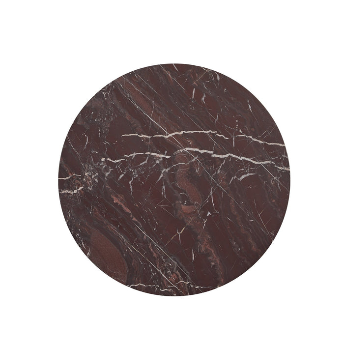 Classic Home - Reilly Marble Round Coffee Table Red - 51012027 - GreatFurnitureDeal