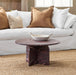 Classic Home - Reilly Marble Round Coffee Table Red - 51012027 - GreatFurnitureDeal