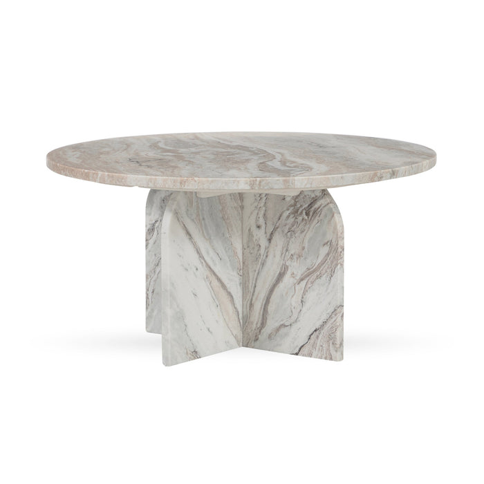 Classic Home - Reilly Marble Round Coffee Table Gray - 51012028 - GreatFurnitureDeal
