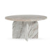 Classic Home - Reilly Marble Round Coffee Table Gray - 51012028 - GreatFurnitureDeal
