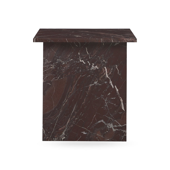 Classic Home - Bexly Marble Square End Table - Red - 51012030 - GreatFurnitureDeal