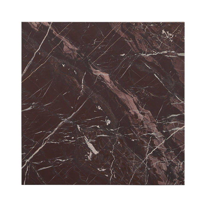 Classic Home - Bexly Marble Square End Table - Red - 51012030 - GreatFurnitureDeal