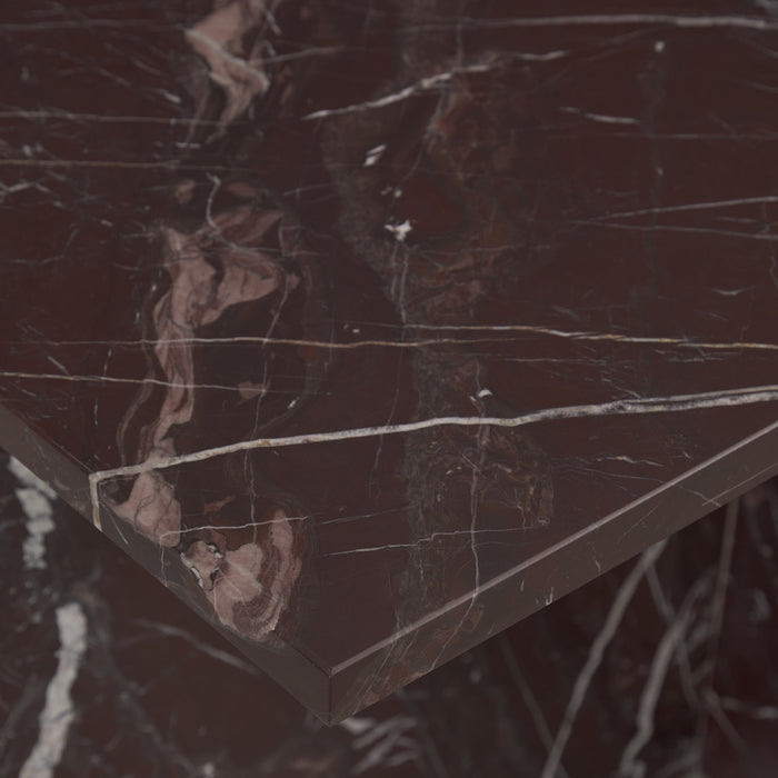 Classic Home - Bexly Marble Square End Table - Red - 51012030 - GreatFurnitureDeal