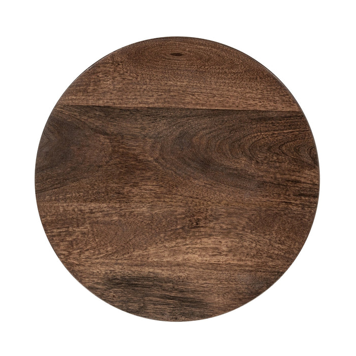 Classic Home - Andra Leather Round Accent Table - Cocoa Brown - 51012038 - GreatFurnitureDeal