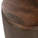 Classic Home - Andra Leather Round Accent Table - Cocoa Brown - 51012038 - GreatFurnitureDeal