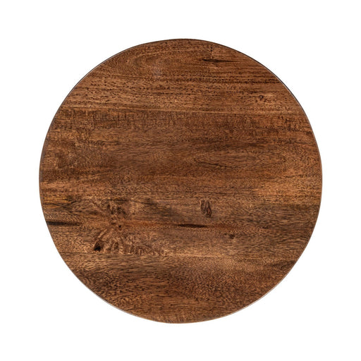 Classic Home - Andra Leather Round Accent Table - Tan - 51012040 - GreatFurnitureDeal