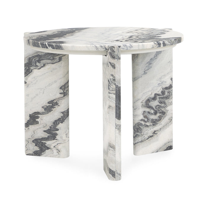 Classic Home - Zora Marble Round End Table - 51012043 - GreatFurnitureDeal