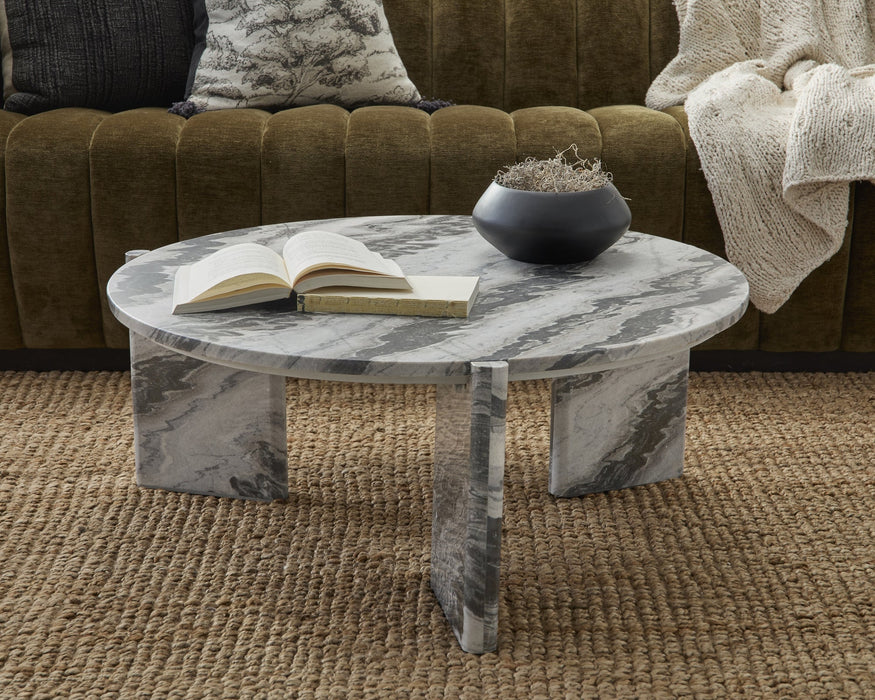 Classic Home - Zora Marble Round Coffee Table - 51012044 - GreatFurnitureDeal