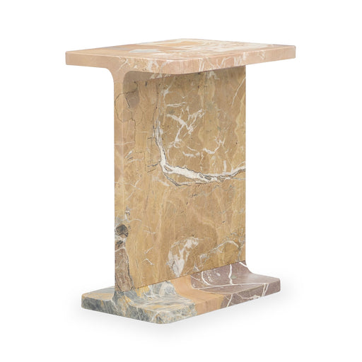 Classic Home - Delaney Marble Rectangle Accent Table - Rust Brown - 51012046 - GreatFurnitureDeal