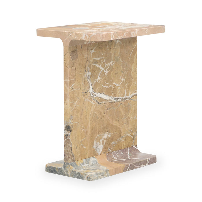 Classic Home - Delaney Marble Rectangle Accent Table - Rust Brown - 51012046 - GreatFurnitureDeal
