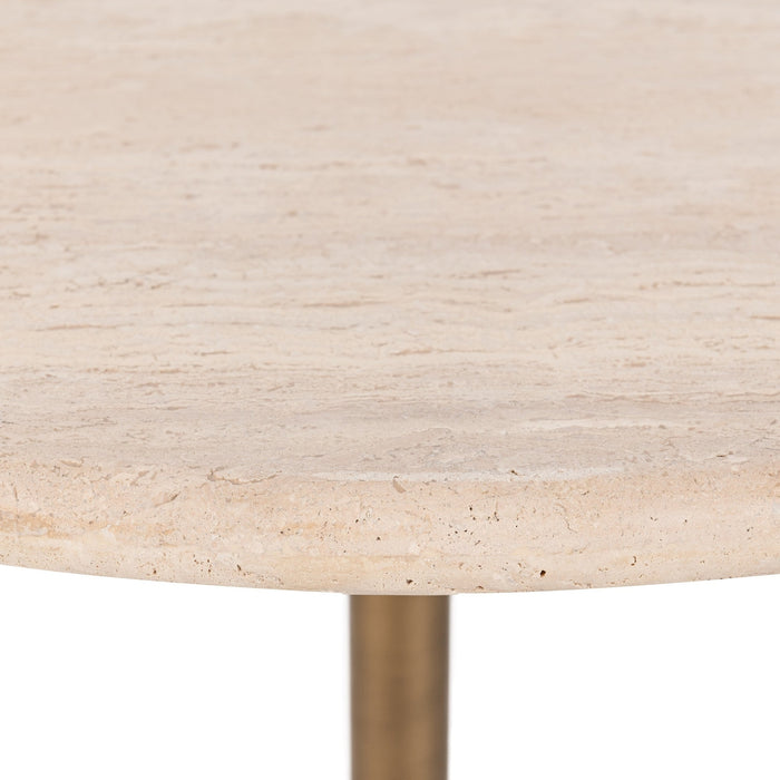 Classic Home - Malani Travertine Round Dining Table - 51012049 - GreatFurnitureDeal
