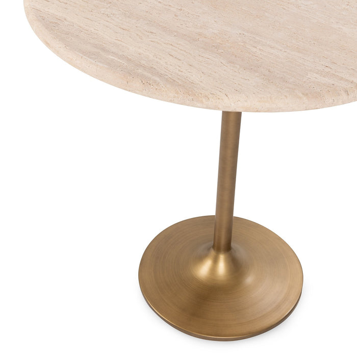 Classic Home - Malani Travertine Round Dining Table - 51012049 - GreatFurnitureDeal