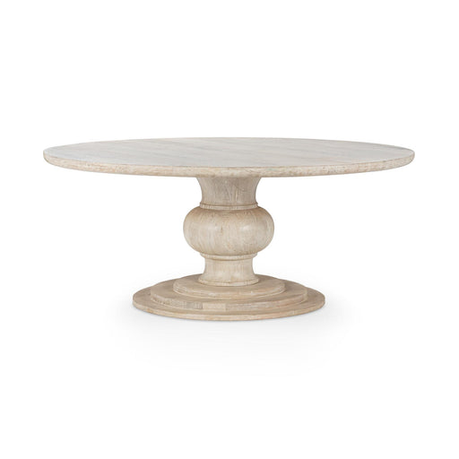 Classic Home - Hera Solid Wood Dining Table - White Washed - 60" - 51011879 - GreatFurnitureDeal