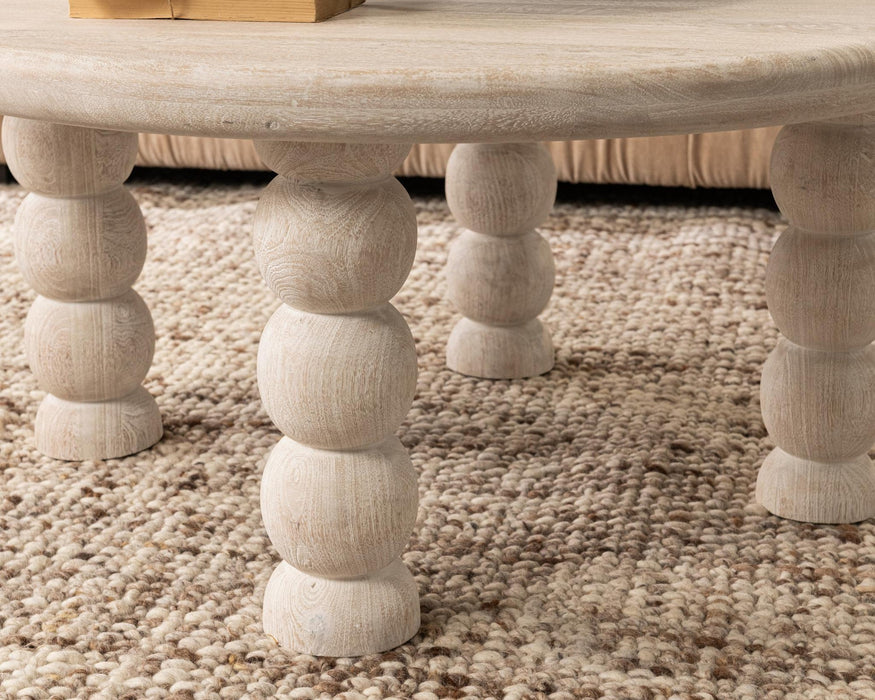 Classic Home - Adir Solid Wood Round Coffee Table - 51012089 - GreatFurnitureDeal