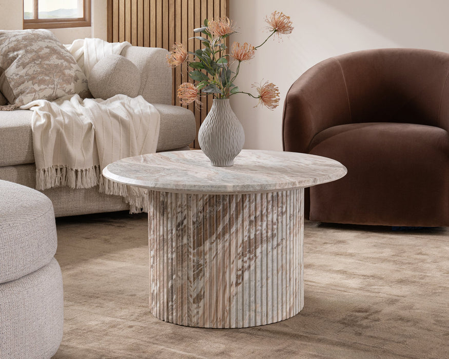 Classic Home - Nordens Marble Round Coffee Table - 51012105 - GreatFurnitureDeal