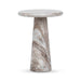 Classic Home - Huxley Marble Round Accent Table - 16" - 51012108 - GreatFurnitureDeal