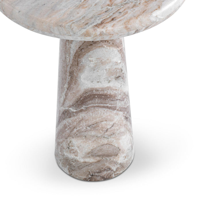 Classic Home - Huxley Marble Round Accent Table - 16" - 51012108 - GreatFurnitureDeal