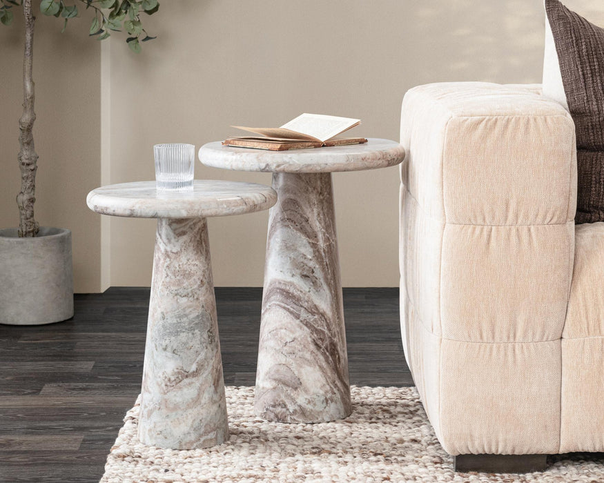 Classic Home - Huxley Marble Round Accent Table - 16" - 51012108 - GreatFurnitureDeal