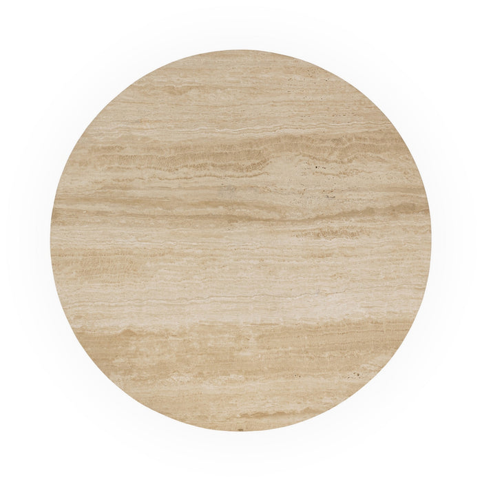 Classic Home - Idella Travertine Round Coffee Table - 51012110 - GreatFurnitureDeal