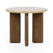 Classic Home - Idella Travertine Round End Table - 51012111 - GreatFurnitureDeal