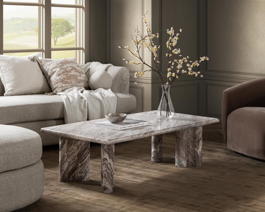 Classic Home - Bowman Marble Rectangular Coffee Table - 51012112 - GreatFurnitureDeal