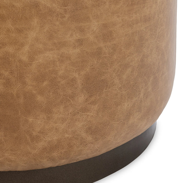 Classic Home - Clair 20" Round Ottoman in Sedona Brown - 51012113 - GreatFurnitureDeal