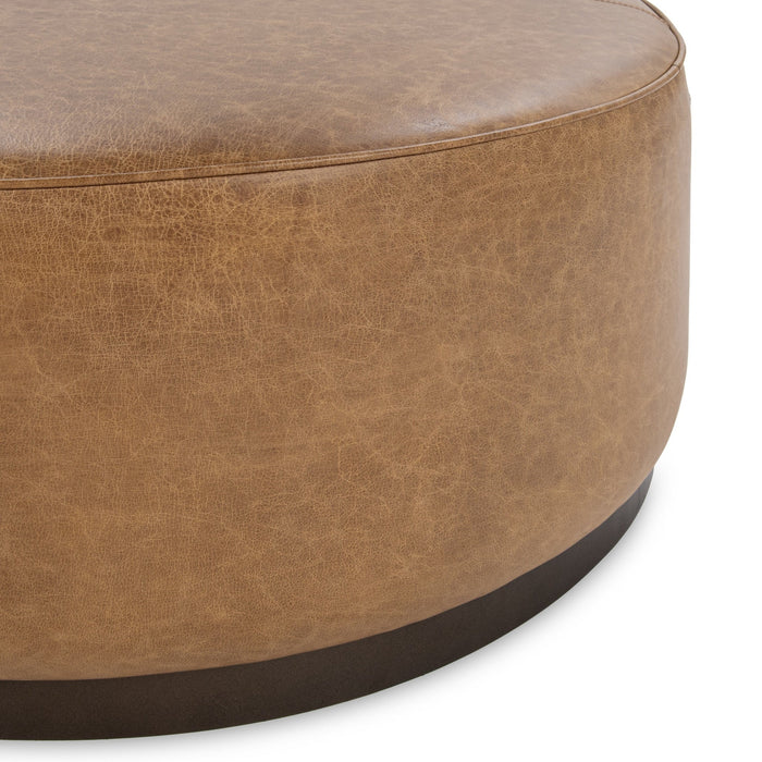 Classic Home - Clair Round Ottoman in Sedona Brown - 51012114