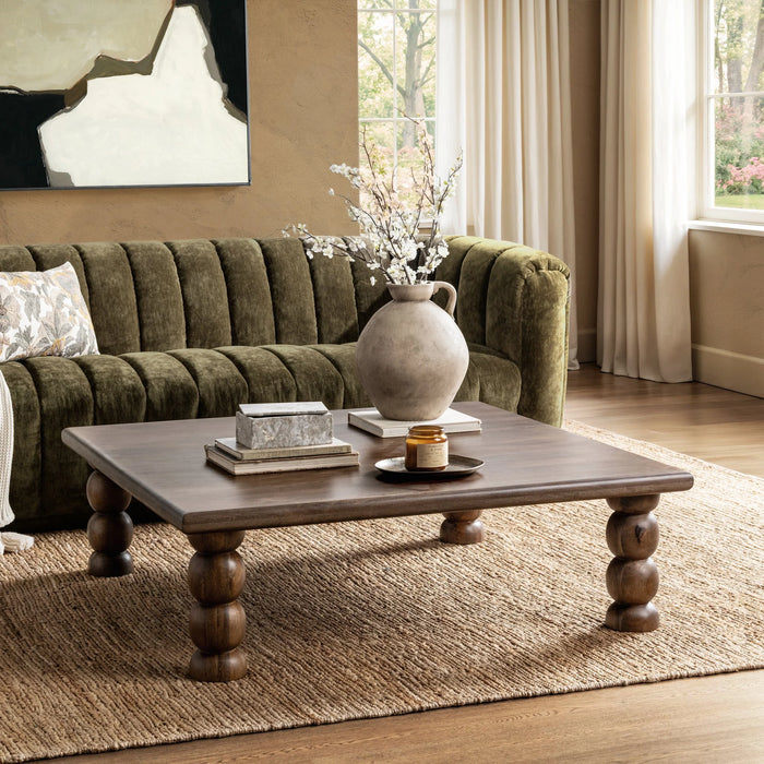 Classic Home - Adir 48" Square Coffee Table in Tundra Brown - 51012171