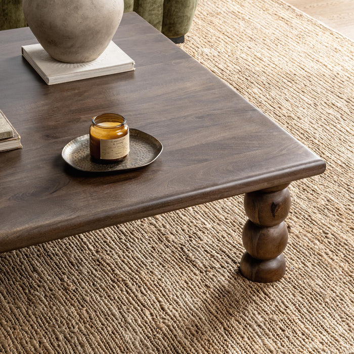 Classic Home - Adir 48" Square Coffee Table in Tundra Brown - 51012171