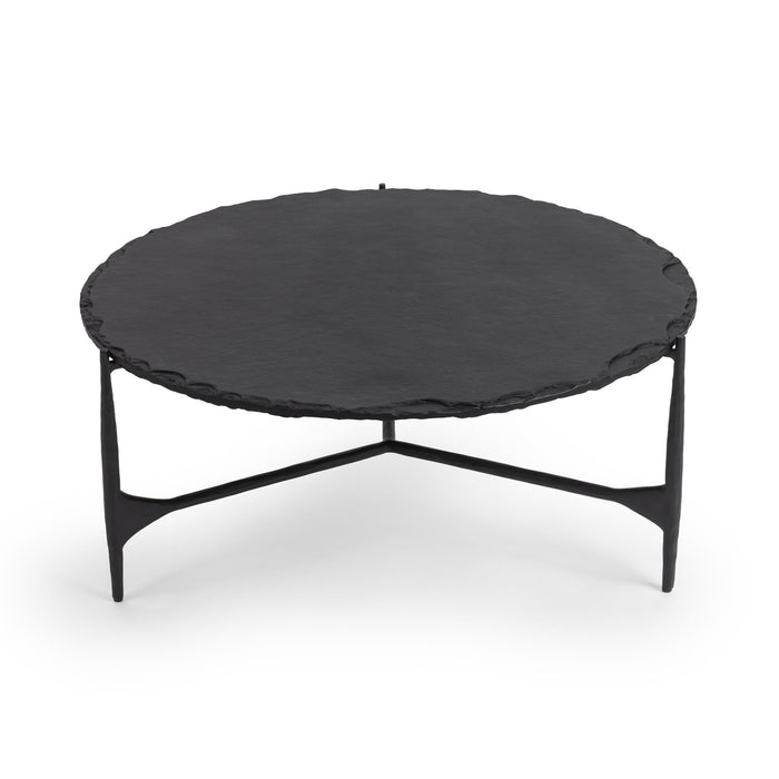 Classic Home - Luka 36" Round Coffee Table in Charcoal Forge - 51012191