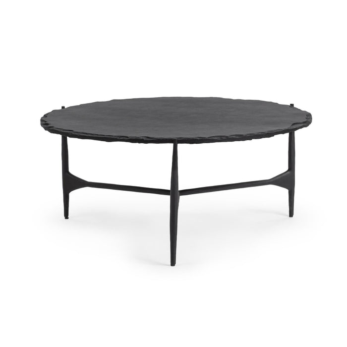 Classic Home - Luka 36" Round Coffee Table in Charcoal Forge - 51012191