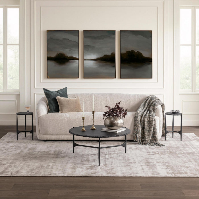 Classic Home - Luka 36" Round Coffee Table in Charcoal Forge - 51012191