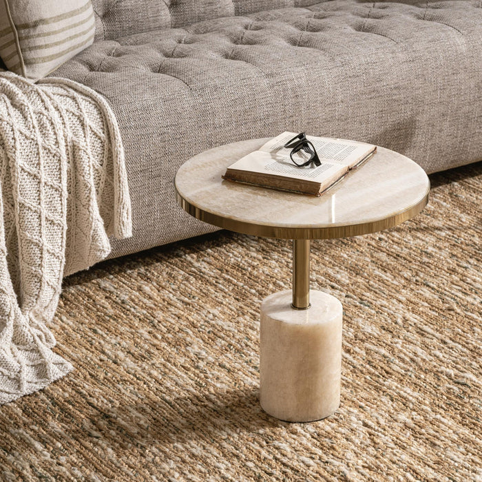 Classic Home - Jordyn Large Accent Table in Champagne - 51020048