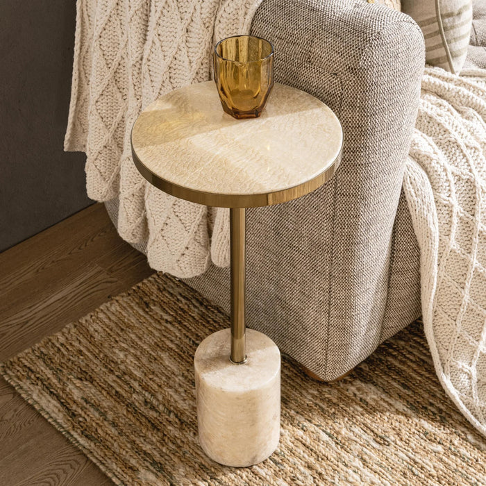 Classic Home - Jordyn Medium Accent Table in Champagne - 51020049