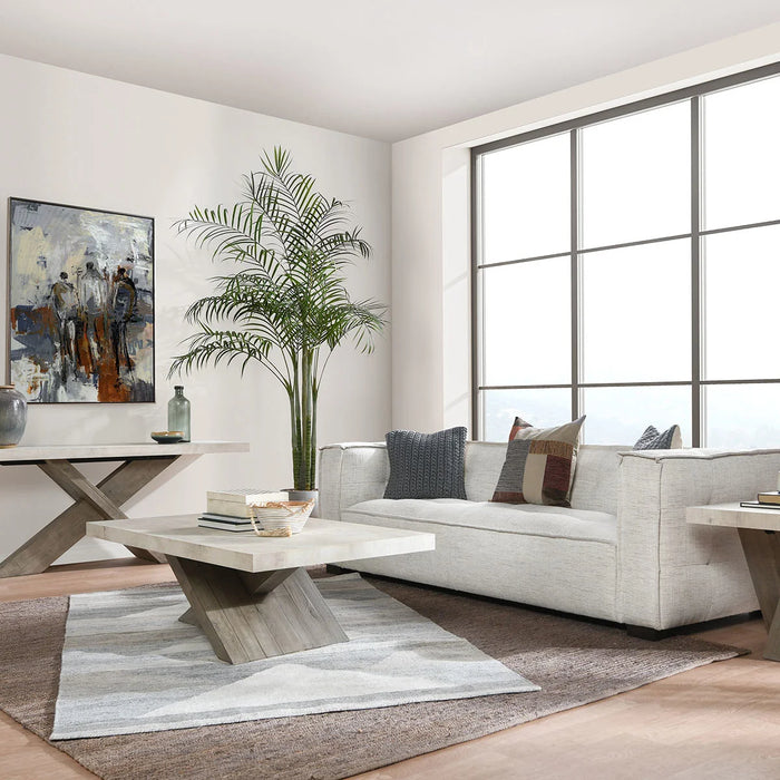 Classic Home - Durant Coffee Table in Antique White/Distressed Brown - 51030948 - GreatFurnitureDeal