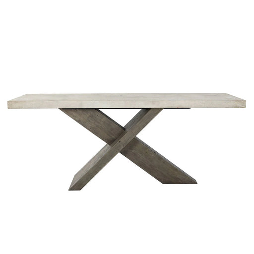 Classic Home - Durant Console Table in Antique White/Distressed Brown - 51030949 - GreatFurnitureDeal