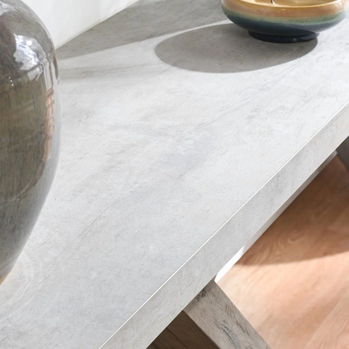 Classic Home - Durant Console Table in Antique White/Distressed Brown - 51030949 - GreatFurnitureDeal