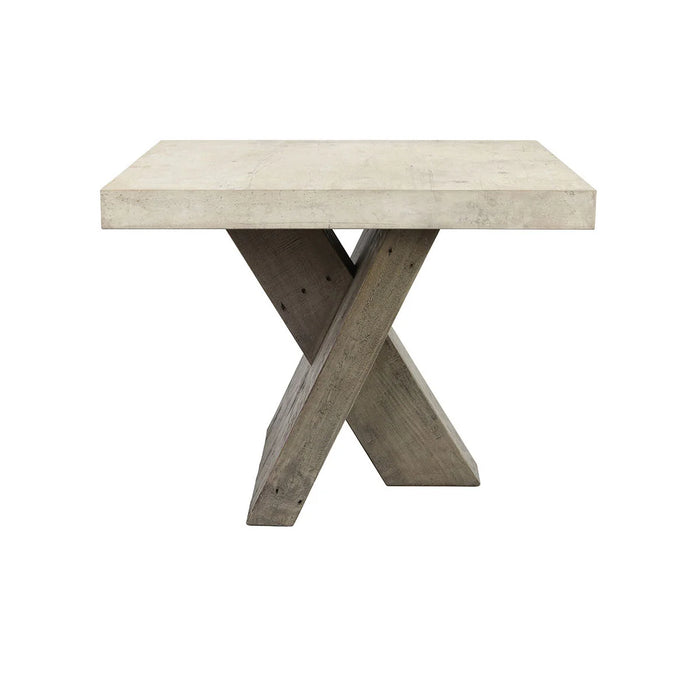 Classic Home - Durant End Table in Antique White/Distressed Gray - 51030950