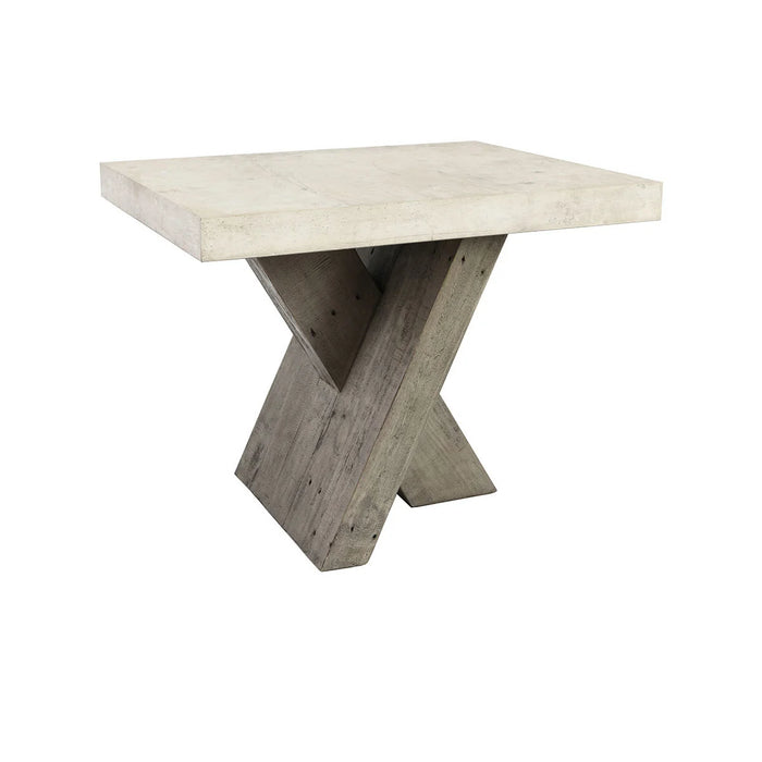 Classic Home - Durant End Table in Antique White/Distressed Gray - 51030950