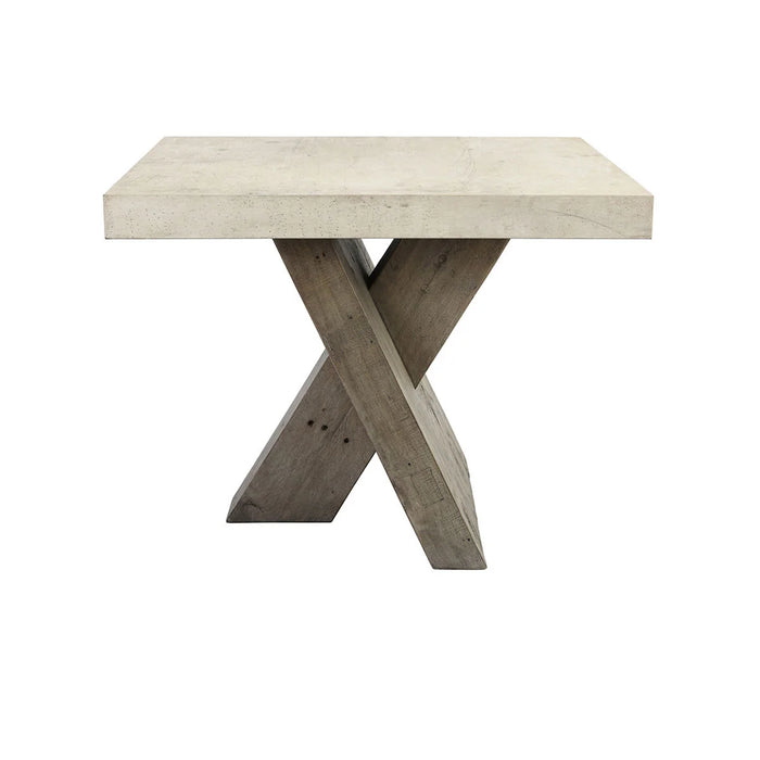 Classic Home - Durant End Table in Antique White/Distressed Gray - 51030950